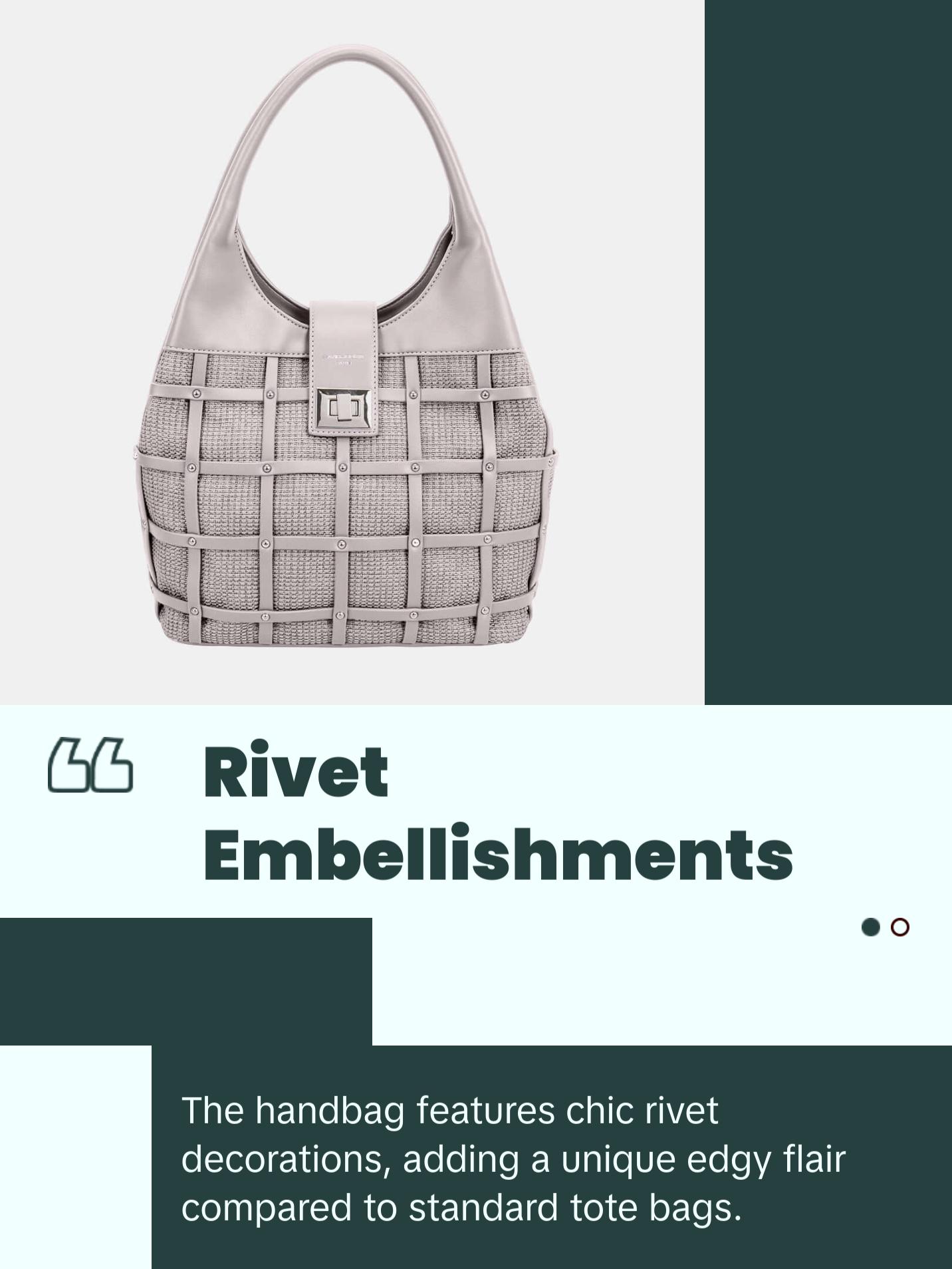 David Jones Rivet Decor Handbag bag tote bag tote bag