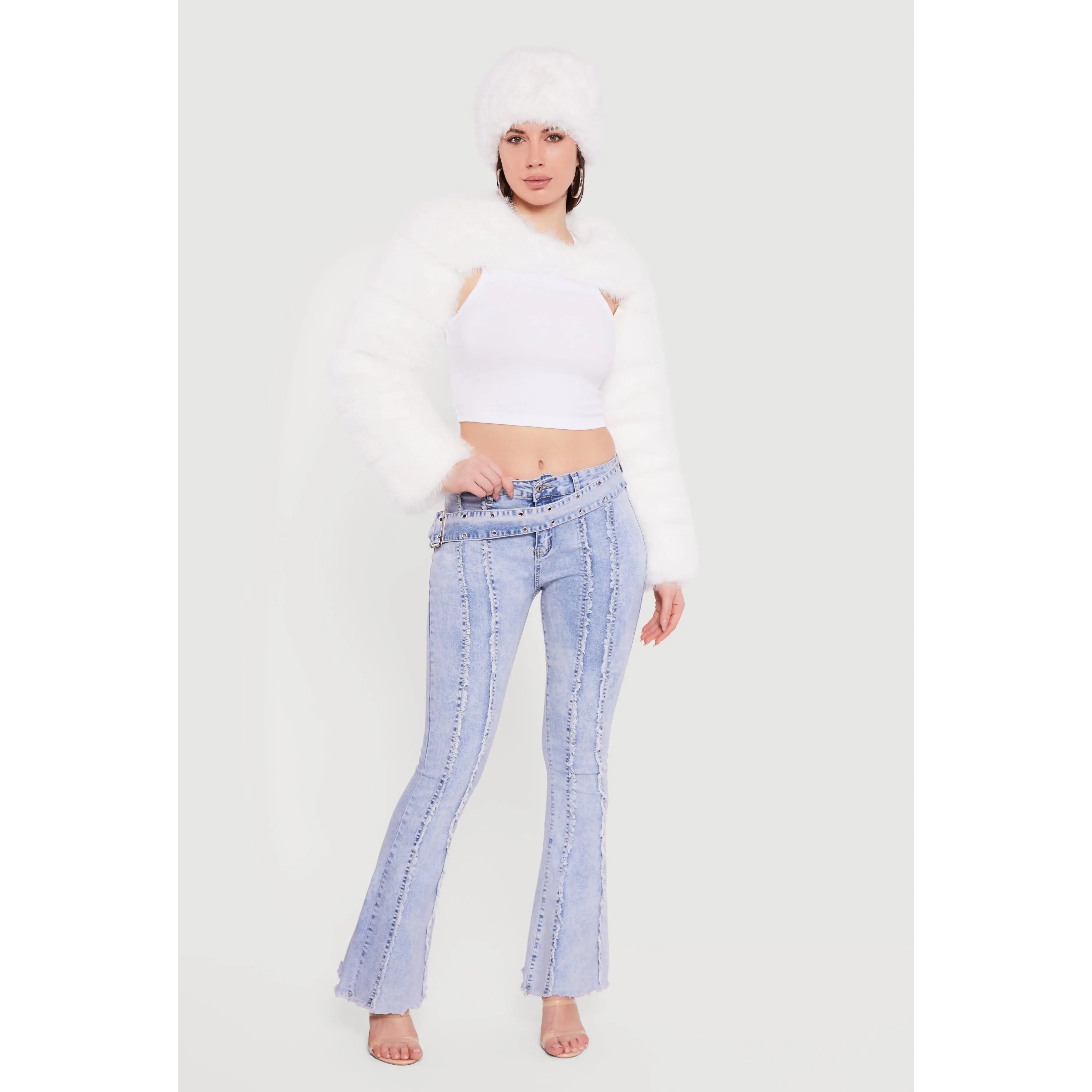Faux Fur Bolero Jacket
