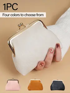 A retro-style coin purse, a short women's purse with a candy-colored clasp. Portable, Compact size, suitable for travel, home organization, wedding gifts, Mother's Day gifts, gifts for best friends, and birthday gift