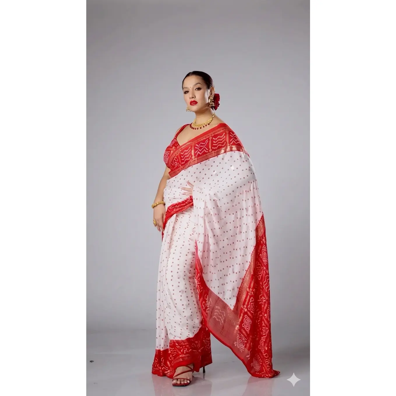 Soft Georgette Bandhani Style Saree