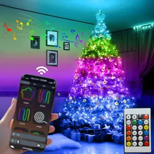 Upgrade Christmas Decoration LED Fairy Lights, USB Powered String Light with Remote and APP Control, Waterproof Multi-Mode Multicolor