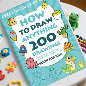 How to Draw: 200+ Step Drawing Book, Coloring Books, Preschool Learning Book, Toddler Workbook, Perfect for Art Enthusiasts, Creative Learning, Birthday and Christmas Gift, High-Quality Paper, Top choices for back-to-school Gifts.