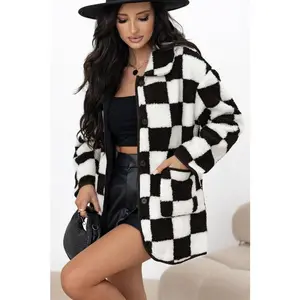 Checkered  Fleece Jacket