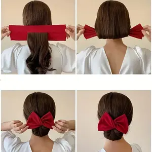 💇‍♀️ Secure Hold Bun Maker for Thick Thin Hair, Non-Slip Rotating Hair Band, DIY Donut Updo Maker Tool