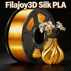 3D Printer Filament, Shiny Silk Pla Material 1.75mm, Smooth Surface, Perfect for 3D Printing, Size Precision +/- 0.02mm, Light 250g