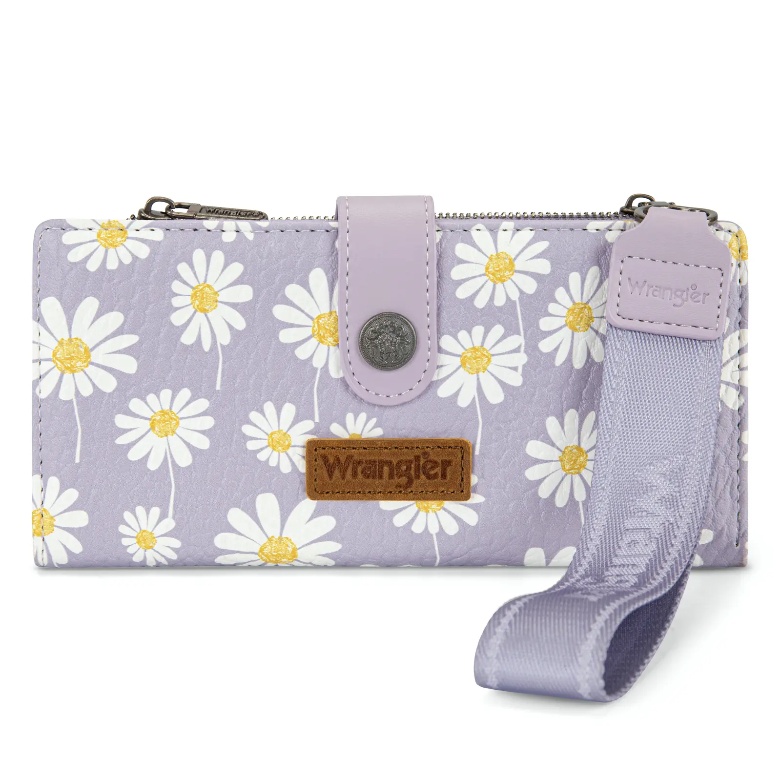 Wrangler Womens Wristlet RFID Phone Wallets, Card Cases & Money Organizers Large Bifold Credit Card Wallet Ladies Female Minimalist Clutch Travel Wallets with ID Window