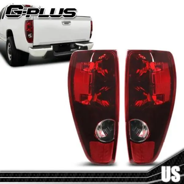 G-PLUS Left & Right LED Transparent Rear Brake Tail Light Assemblies, Factory Direct Automotive Car Lighting Accessories with Blinker Light, Fit for 2004-2012 Chevy Colorado & GMC Canyon, Led Lights, Vehicle