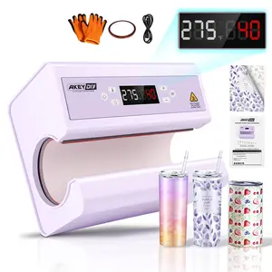AKEYDIY Auto Tumbler Heat Press Machine 30OZ Mug Press Automatic Rotation Full Print, Temp & Time Setting, Cup Transfer Machine for 11-30OZ Ceramic, Glass, w/Sublimation Papers, Heat Tape & Gloves,Christmas Gifts,,Mother's Day Gifts