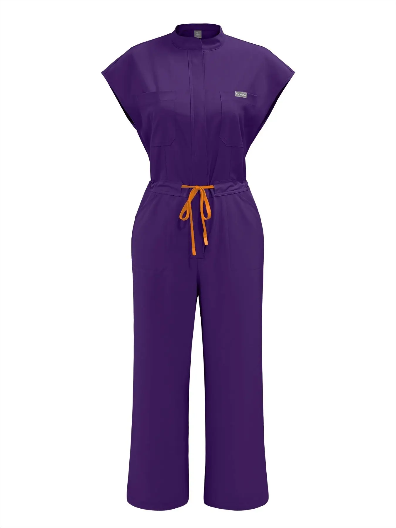 New Short Sleeve Loose Jumpsuit Scrubs | Wholesale Workwear Uniforms for Pet Hospital Staff, Spa Therapists, and Senior Care Professionals Who Love Modern Styl