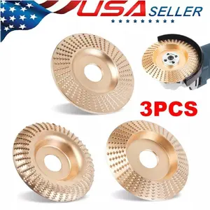 3PCS Grinding Wheel 4" Angle Grinder, Wood Carving Disc Tool for Sanding Polishing