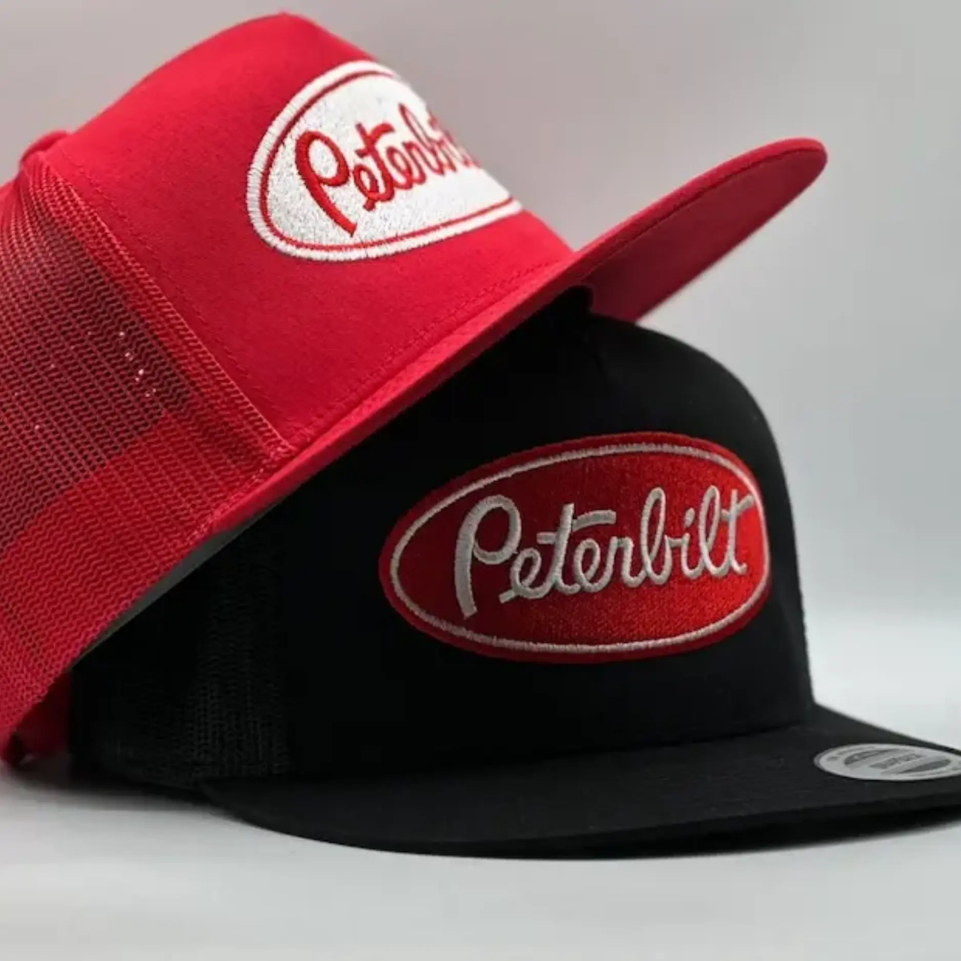 Peterbilt Embroidered Flat Bill Trucker Hat, Semi Truck Mesh Snapback Cap, Diesel Trucker Hat, Big Rig Driver Hat, Adjustable Richardson Style Cap, CDL Driver Gift, Trucker Lifestyle Hat, Heavy Duty Rig Cap, Truck Enthusiast Gift