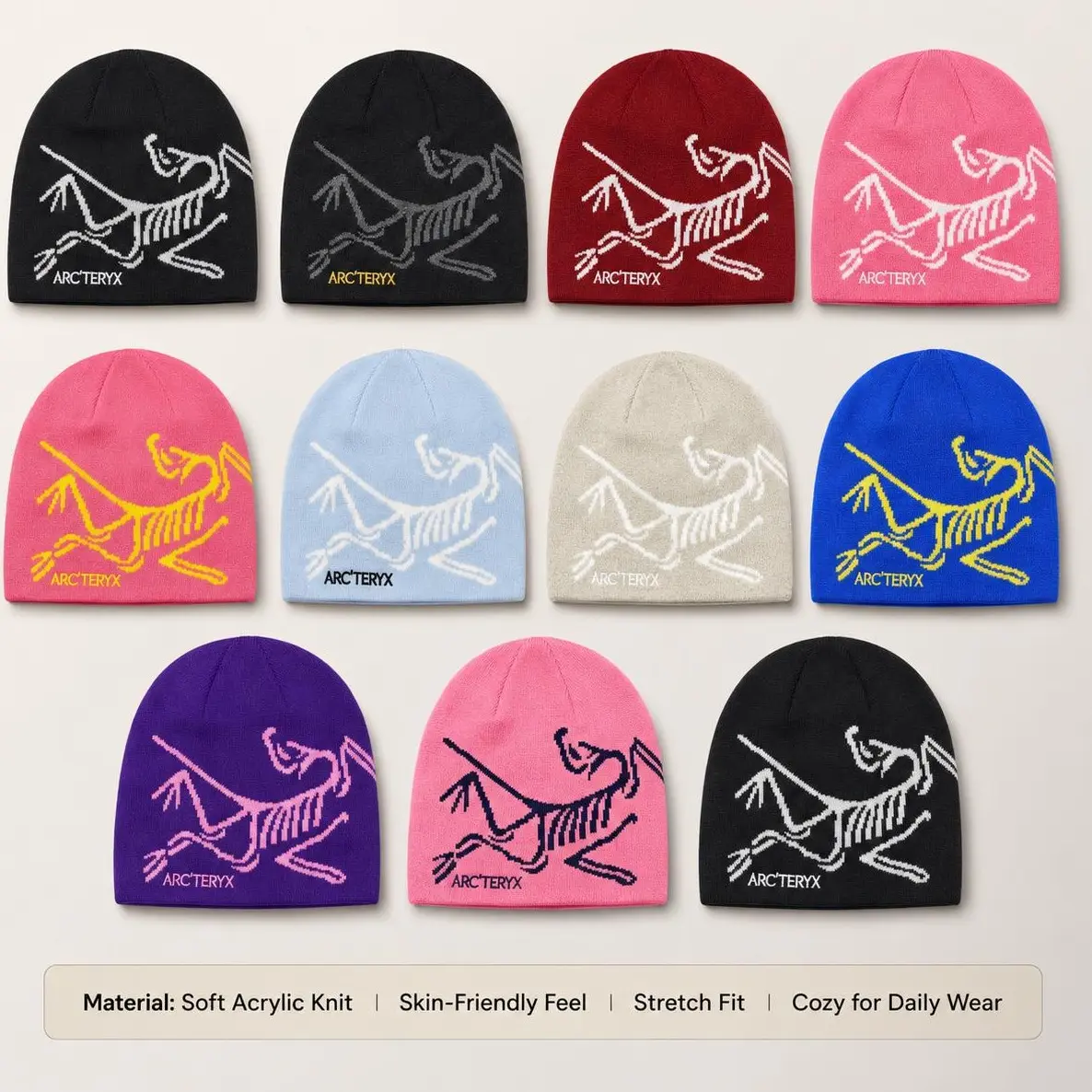 Arc’teryx Skull Beanie Unisex Soft Knit Streetwear Cap Cozy Winter Essential, Winter 2026 Trending
