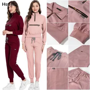 Women's work uniform High Quality  Health Care Medical School Accessories Nursing Workwear Scrub Uniform Jogging Pant Pet Grooming Doctor Work Clothe