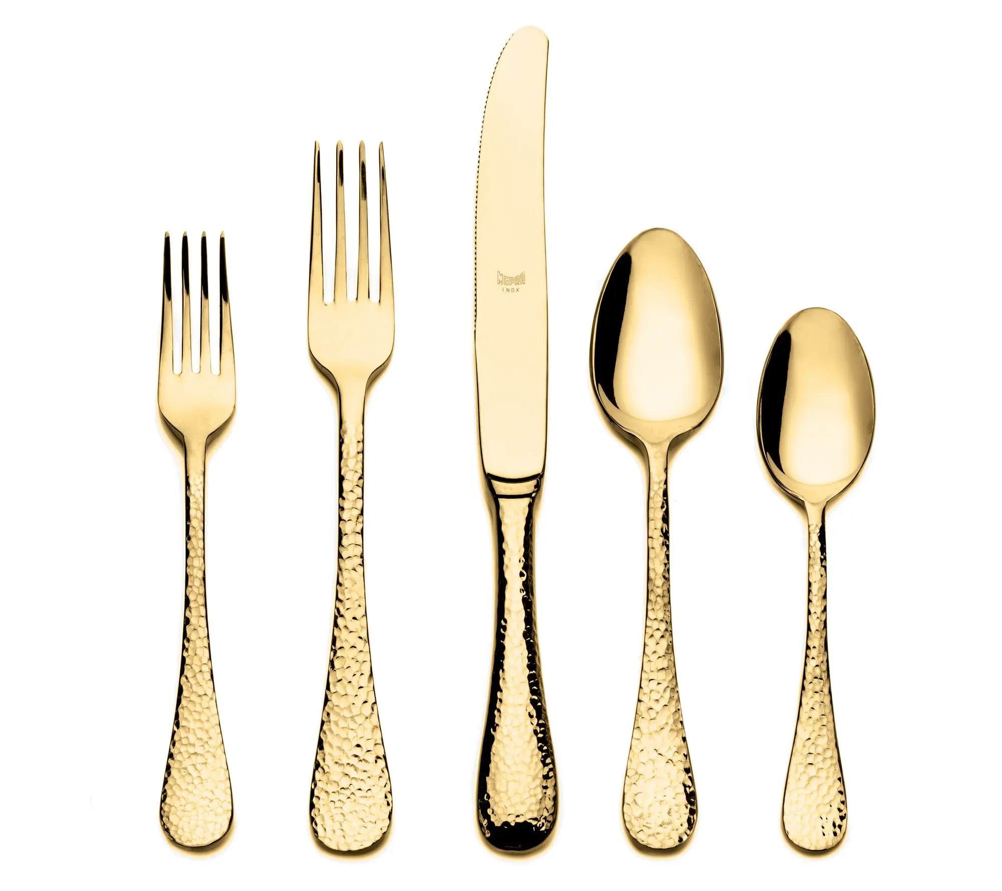 Mepra 20-Piece Epoque Gold Flatware Set