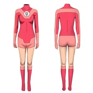 25COSWomen ATOM EVE Cosplay Bodysuit Cloak Costume Movie Invincible Outfits Adult Female Halloween Party Disguise Roleplay Suit