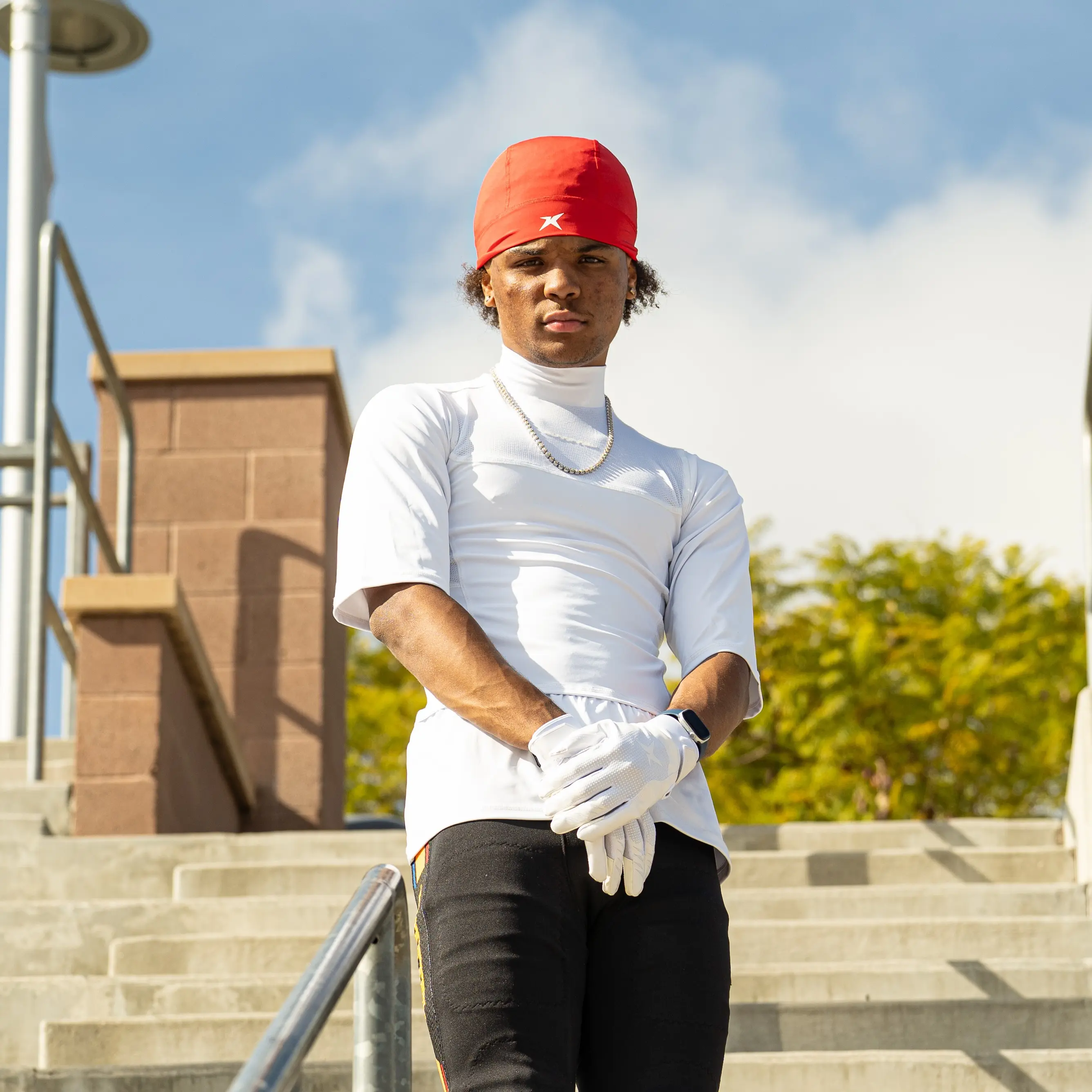 Loose Half Sleeve Turtleneck Compression+ Shirt