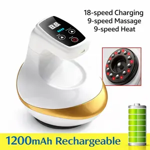 Electric Scraping Massage Cupping Body Massager Vacuum Cans Suction Cup Heating Body Back Neck Arm Guasha Massager