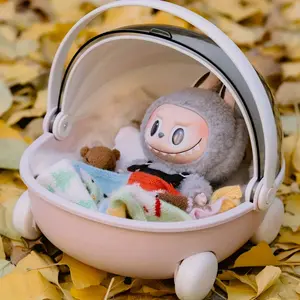 Portable Round Cradle, Breathable Sleep Pod for Dolls/puppets, Travel Shoulder Strap Design, High-Quality Craftsmanship, Perfect Gift, Carrier