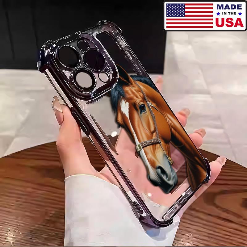Bay Horse Western Aesthetic Design Pattern Casing For iPhone 17 16 15 14 13 12 Samsung 22 23 24 25 Plus Pro Max Ultra Soft Silicon TPU Shockproof Protector Vintage Unique Fashion Mobile Phone Case