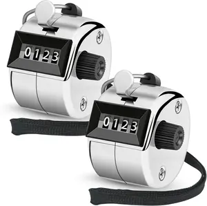 2 count Clicker Counter, Hand Tally Counter with Large Display - Mechanical Pitch Counter Clicker for Baseball, Inventory, People Counting, Events, Gym Reps()