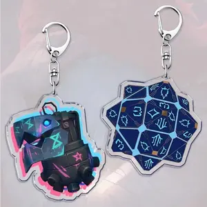 Hot Arcane Animation TV Show Keychains for Accessories Bag Game Lover Jinx Jayce Keyring Jewelry Friends Gaming Gamer Fans Gifts