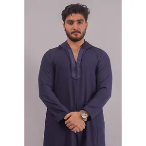 Hooded Thobe - Navy Blue