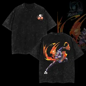 Men's Oversized Graphic T-Shirt, American-Made Heavyweight 230gsm Washed Cotton, Soft Short Sleeve Casual Apparel S-5XL, Clothes