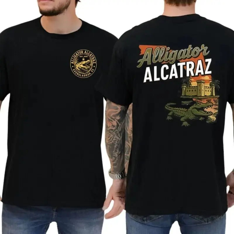 Allligator Allcatra Welcome To Florida Gator Tee, Florida Everglades Parody Graphic T-shirt, Unisex Casual Top for Men and Women, Daily Wear	