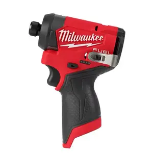 Milwaukee M12 FUEL 12V Lithium-Ion Brushless 1/4" Hex Impact Driver, Powerstate Brushless Motor, Tri-LEDs for Maximum Workspace Visibility, Redlink Plus Intelligence