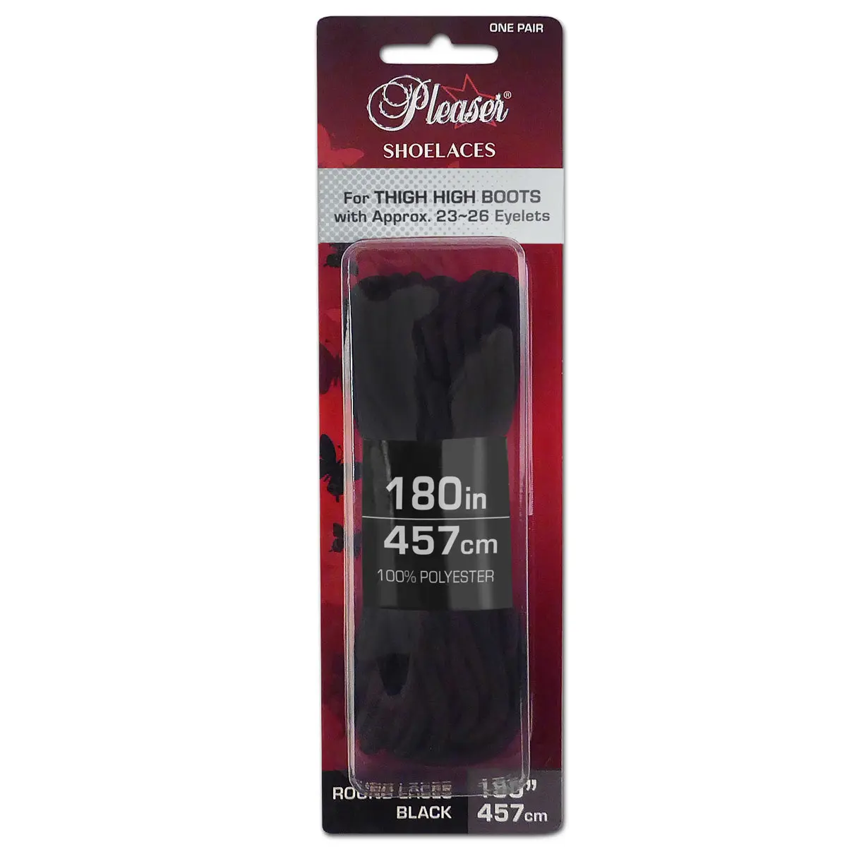 Extra Long Round Shoe Laces 15ft (457cm), Black Durable Boot Replacement for Thigh-High & Crotch-High Boots, Secure Lace-Up Fit for Longevity, Shoelace, Any Occasion