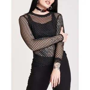 Fishnet Long Sleeve Top