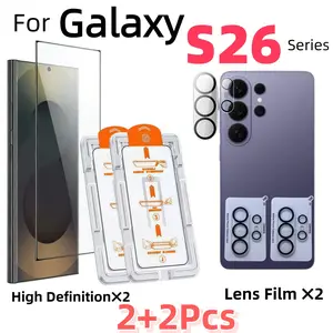 2+2 Piece Samsung Galaxy S26 Screen Protector Set, Anti-Scratch, Ultra-Smooth Installation, Dust-Free, Bubble-Free, Ar Coating, 9h Hardness