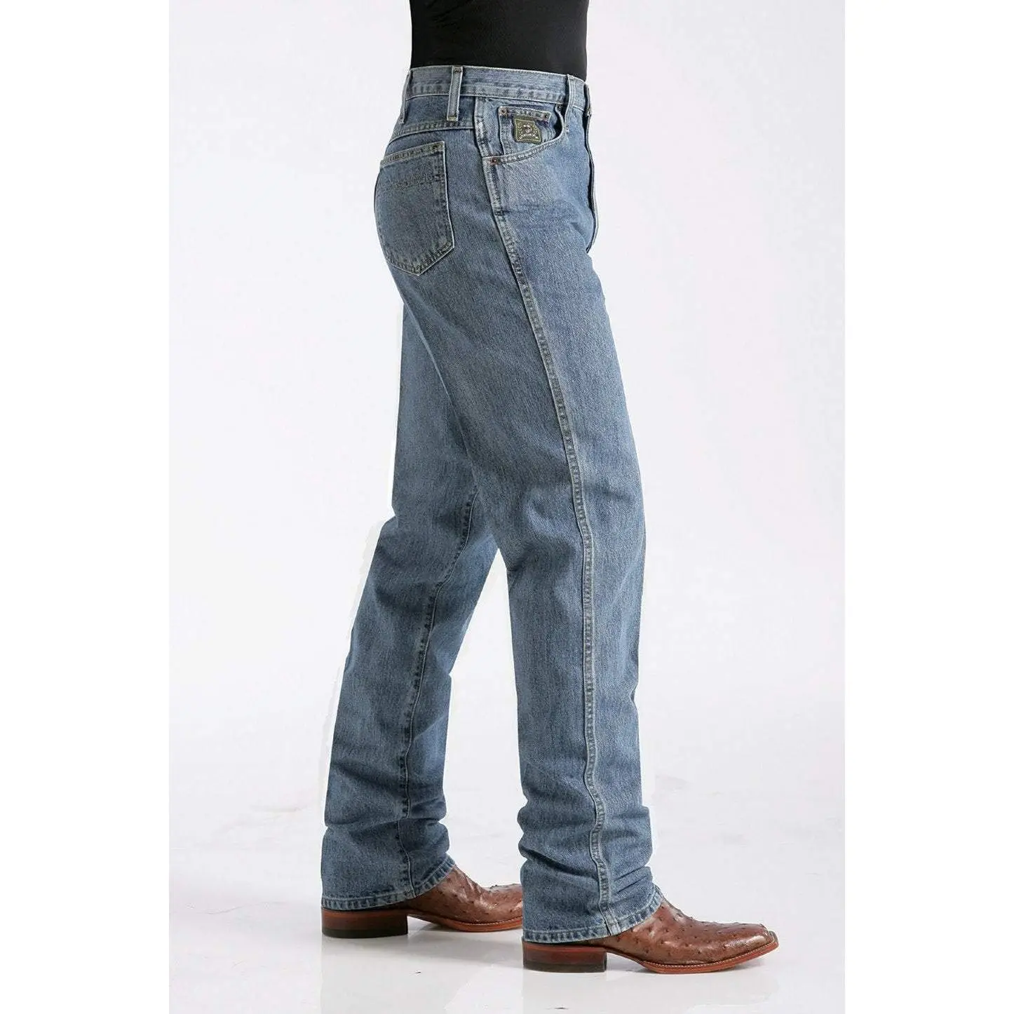 Cinch Men's Green Label Medium Wash Jeans MB90530001 - Original Rise, Relaxed Fit, Tapered Leg, One of the Original Cinch Fits - Menswear, Fitted
