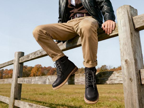 Bruno Marc [HighShield-1] Men's Slip-Resistant Cuban Heel Round Toe Lace-Up Boots with Splash-Resistant Upper, Textured Outsole, and Breathable Lining