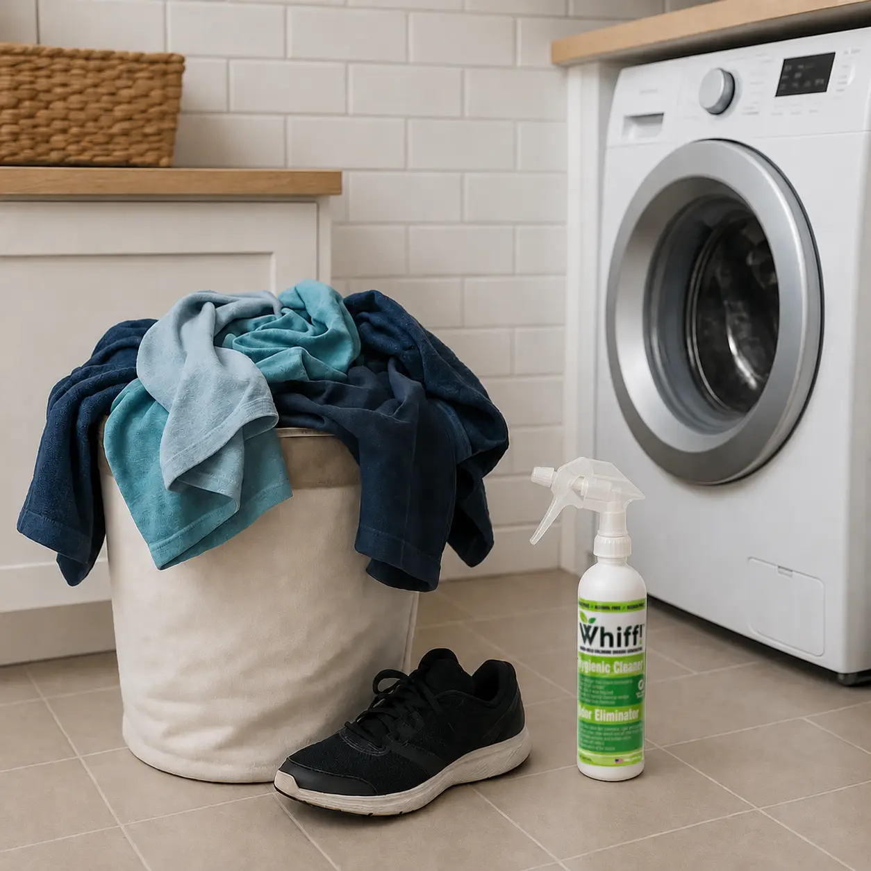 Whiff! Fabric & Odor Eliminator Spray, Lightweight Spray Bottle for Gym, Work, Business Attire