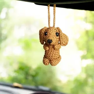 Cute Car Accessories, Sausage Dog Mirror Hanging Ornament, Rearview Mirror Decoration Gift, Adorable Auto Decorations