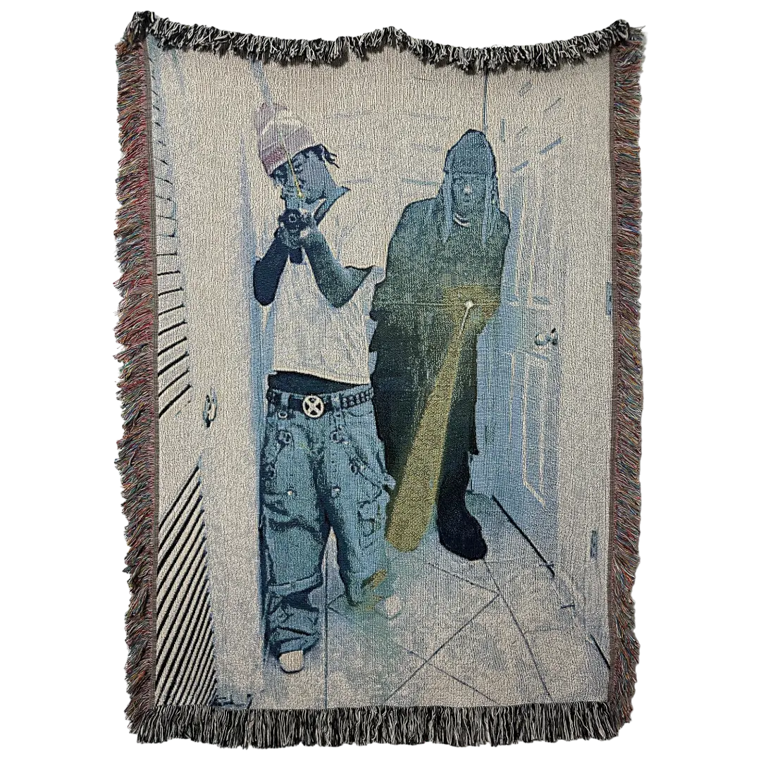 Tuff Threads Cotton Woven Tapestry Wall-Mounted 37x52 in Hang Up In Room