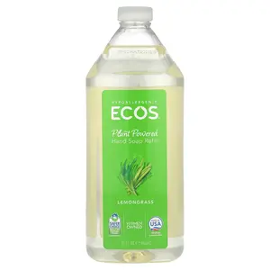 Earth Friendly Products Ecos®, Plant Powered Hand Soap Refill, Lemongrass, 32 fl oz (946 ml)