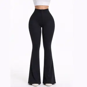 ChicCurve Women's High Waisted Wide Leg Shapewear Trousers Tummy Control Butt Lifter Body Shaper Pants Soft & Comfortable Sculpting Slacks SpringStatements