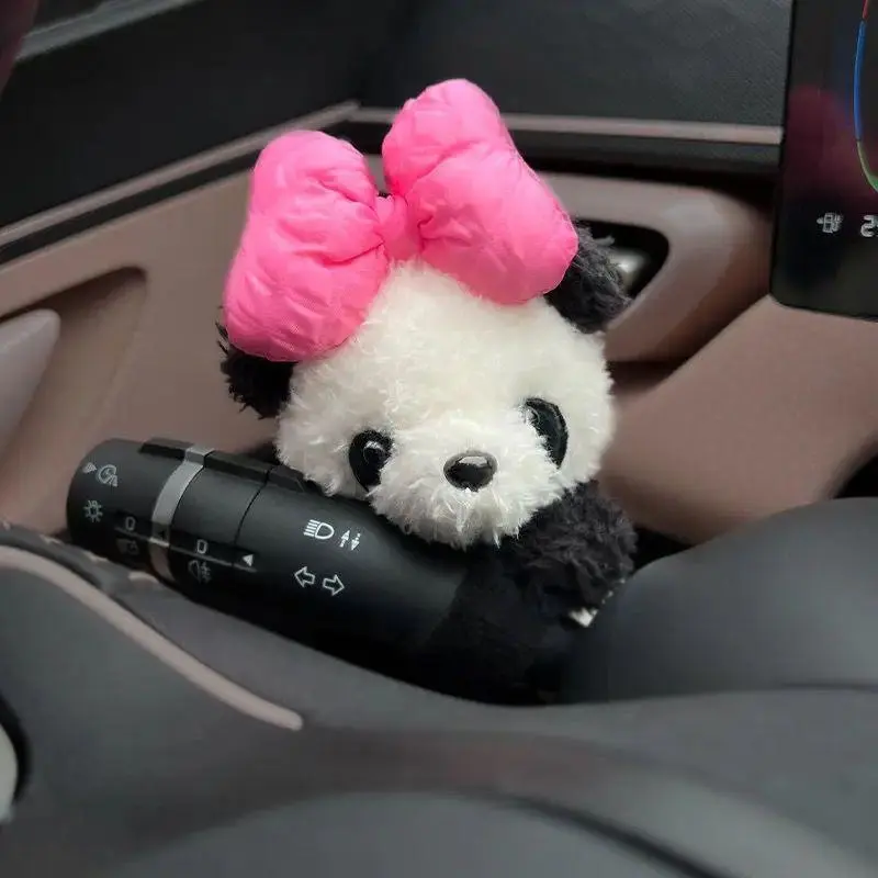 Cute Panda Design Car Tissue Box, 1 Count Car Tissue Holder, Car Interior Decoration Accessories, Car Seat Decorative, for Women & Girls, Car Accessories, Car Organization Supplies