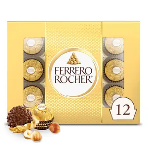 Fine Hazelnut Milk Chocolate, 12 Count, Pack of 6 Individually Wrapped Chocolate Candy Gift Boxes, 5.3 oz