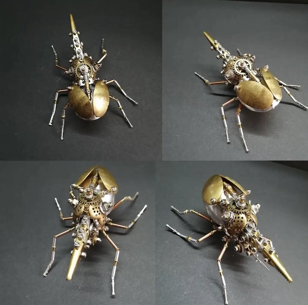 3D Metal Puzzles, Steampunk Bug Sculpture Hercules Beetle Mechanical Insects Model,Metal Building Hobby kit DIY Projects, Fun for Birthday (Aristolochia) pieces