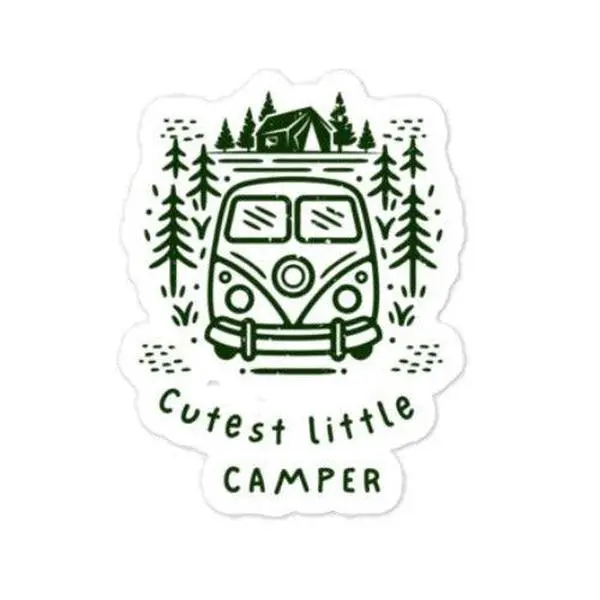 Cutest Little Camper sticker