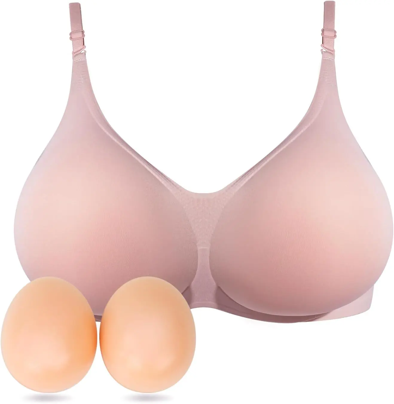 2026 model women's wireless mastectomy bra, with pockets and silicone breast pads