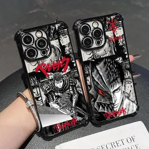 New Berserk Guts Plating Phone Case For iPhone 17 Air 16,15,14,13,12,11,Pro,MAX Anti Fall Airbag Back Cover
