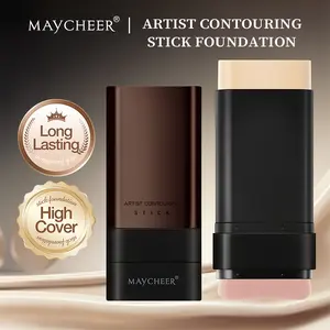 MAYCHEER Foundation Stick, Foundation Stick Full Coverage, Merit Complexion Stick, Makeup Cosmetic, Trending Makeup, Contour Stick for Face Makeup Natural Flawless Nude Concealer