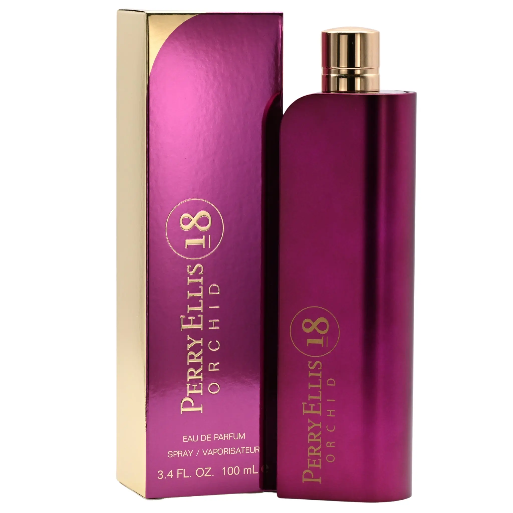 Perry Ellis 18 Orchid Women's Full-Size EDP Fragrance Spray - 3.4 fl oz Citrus-Infused Fruit Floral Perfumes for Women, New Boxed Fragrance, Boxed Women's Fragrance