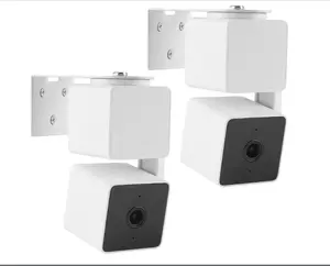 2Pack Adhesive Metal Wall Mount Bracket Compatible with Wyze Cam Pan V3/V2, VHB Stick On, No Drilling Mounting Bracket for Wyze Get The Best View, Two Ways Installation (Black) (NOT Included Camera) Durable Security