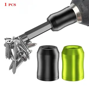 Strong magnetic screw ring, 1/4 inch/6.35mm universal magnetic screw ring drill bit, used for hexagonal screwdriver and power drill bit screw ring power supply position Magnetic Screwdriver Tools