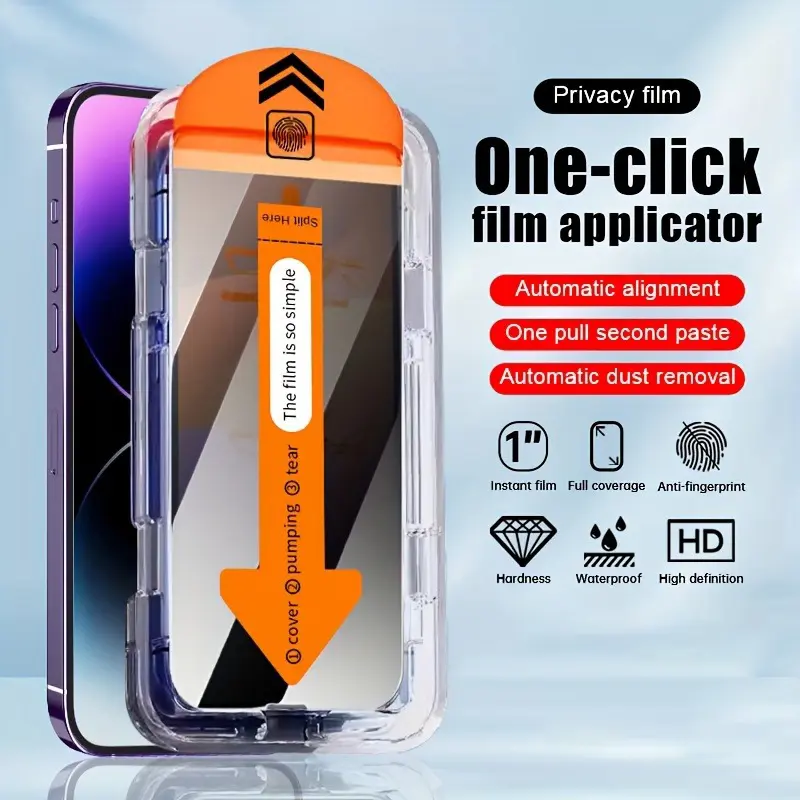 Privacy Screen Protector and Camera Lens Protector for iPhone  1716 Pro Max 15 Plus 14 13 12 11 XS XR AIR E Models Full Coverage Anti-peep Tempered Glass Film Upgrade Edge Protection Sticker Easy Installation No Bubbles